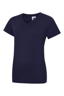 Ladies Classic V Neck T Shirt UC319 - Navy