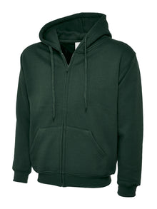 Adults Classic Full Zip Hooded Sweatshirt UC504 - Bottle Green