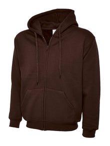 Adults Classic Full Zip Hooded Sweatshirt UC504 - Brown