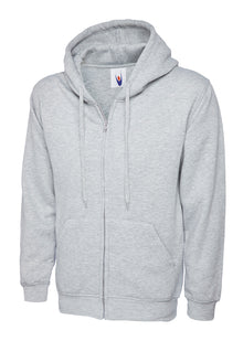 Adults Classic Full Zip Hooded Sweatshirt UC504 - Heather Grey