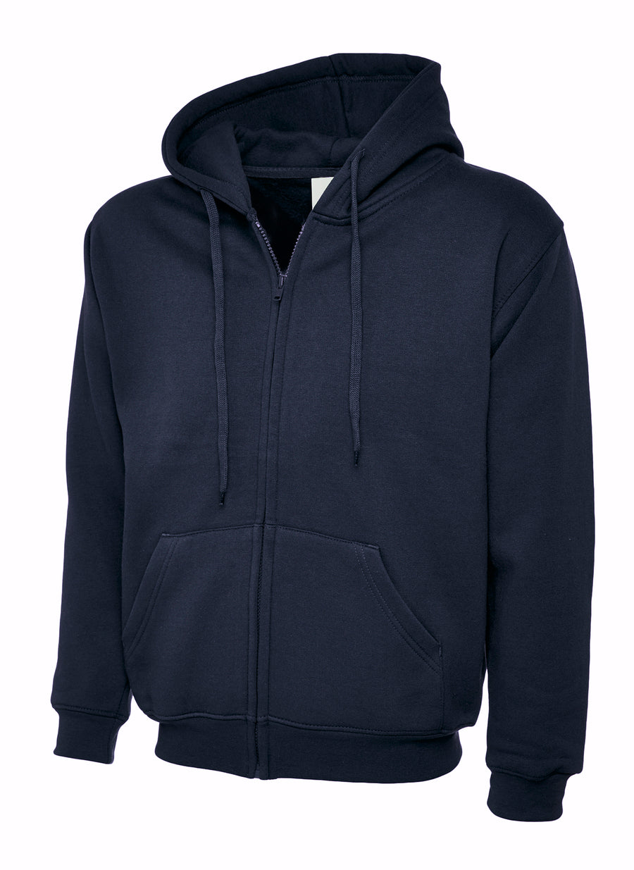 Adults Classic Full Zip Hooded Sweatshirt UC504 - Navy