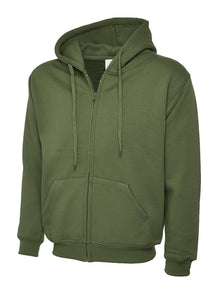 Adults Classic Full Zip Hooded Sweatshirt UC504 - Olive