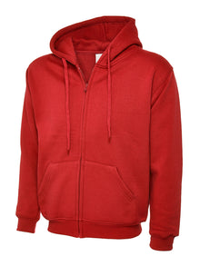 Adults Classic Full Zip Hooded Sweatshirt UC504 - Red