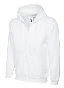 Adults Classic Full Zip Hooded Sweatshirt UC504 - White