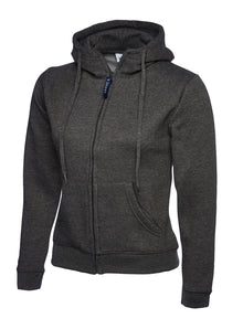 Ladies Classic Full Zip Hooded Sweatshirt UC505 - Charcoal