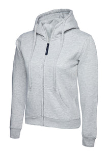 Ladies Classic Full Zip Hooded Sweatshirt UC505 - Heather Grey