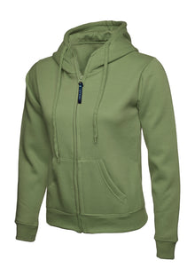 Ladies Classic Full Zip Hooded Sweatshirt UC505 - Olive