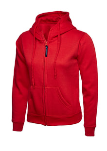 Ladies Classic Full Zip Hooded Sweatshirt UC505 - Red