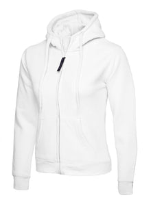 Ladies Classic Full Zip Hooded Sweatshirt UC505 - White