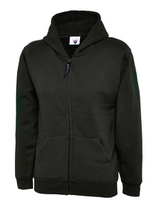 Childrens Classic Full Zip Hooded Sweatshirt UC506 - Black