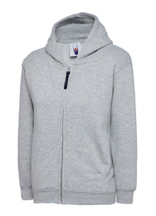 Childrens Classic Full Zip Hooded Sweatshirt UC506 - Heather Grey