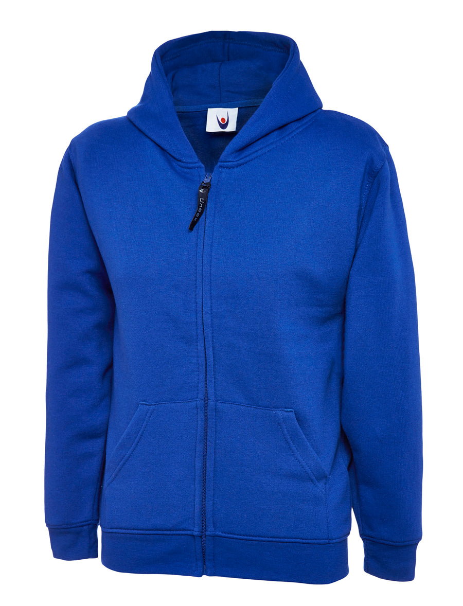 Childrens Classic Full Zip Hooded Sweatshirt UC506 - Royal