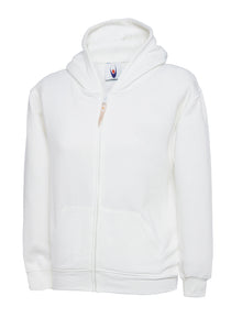 Childrens Classic Full Zip Hooded Sweatshirt UC506 - White