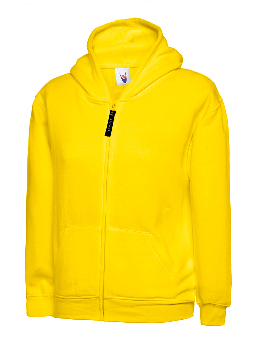 Childrens Classic Full Zip Hooded Sweatshirt UC506 - Yellow