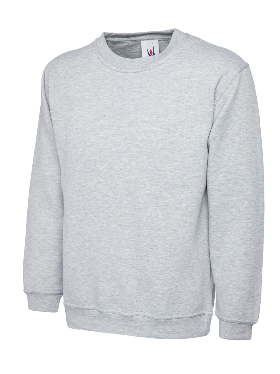 Ladies Deluxe Crew Neck Sweatshirt UC211 - Heather Grey