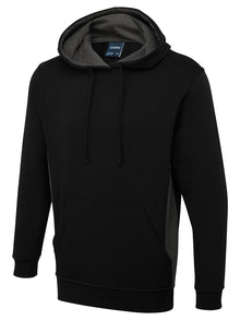 Two Tone Hooded Sweatshirt UC517 - Black/Charcoal
