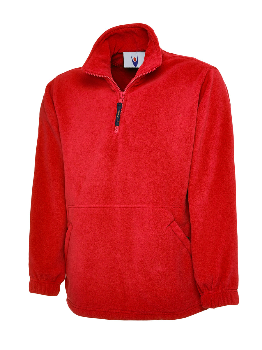 Premium 1/4 Zip Micro Fleece Jacket UC602 - Red