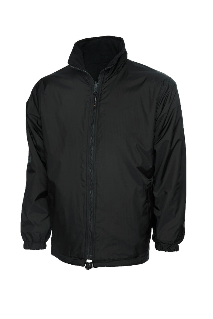 Premium Reversible Fleece Jacket UC605 - Black