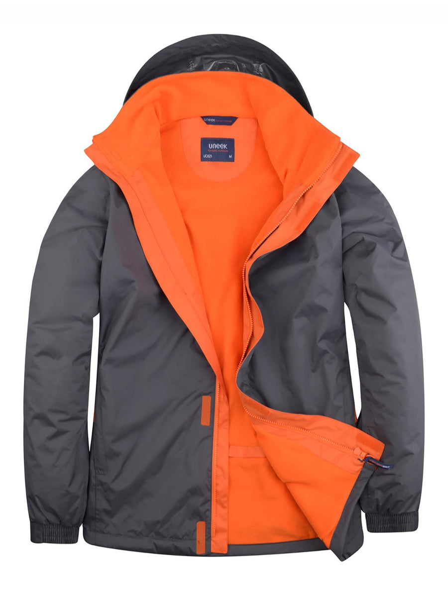 Deluxe Outdoor Jacket UC621 - Deep Grey/Fiery Orange