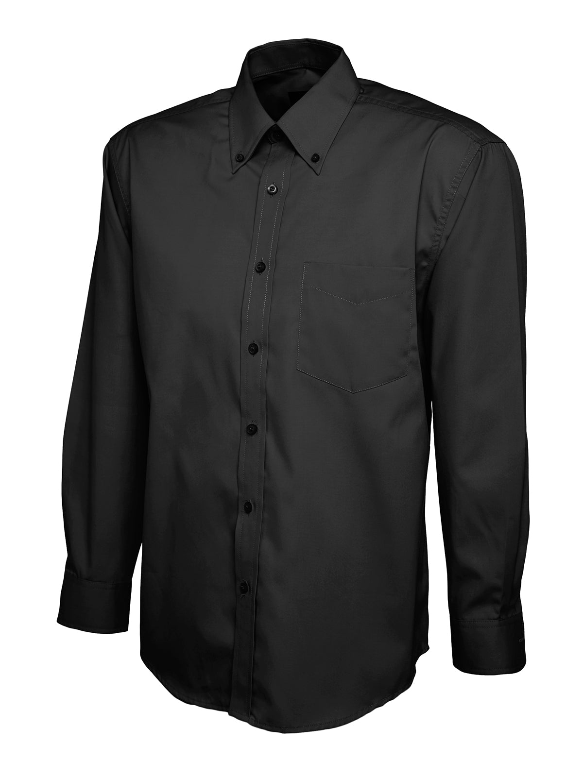 Mens Pinpoint Oxford Full Sleeve Shirt UC701 - Black