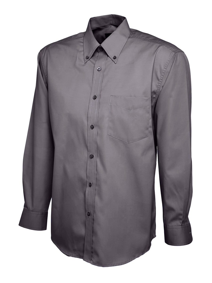 Mens Pinpoint Oxford Full Sleeve Shirt UC701 - Charcoal