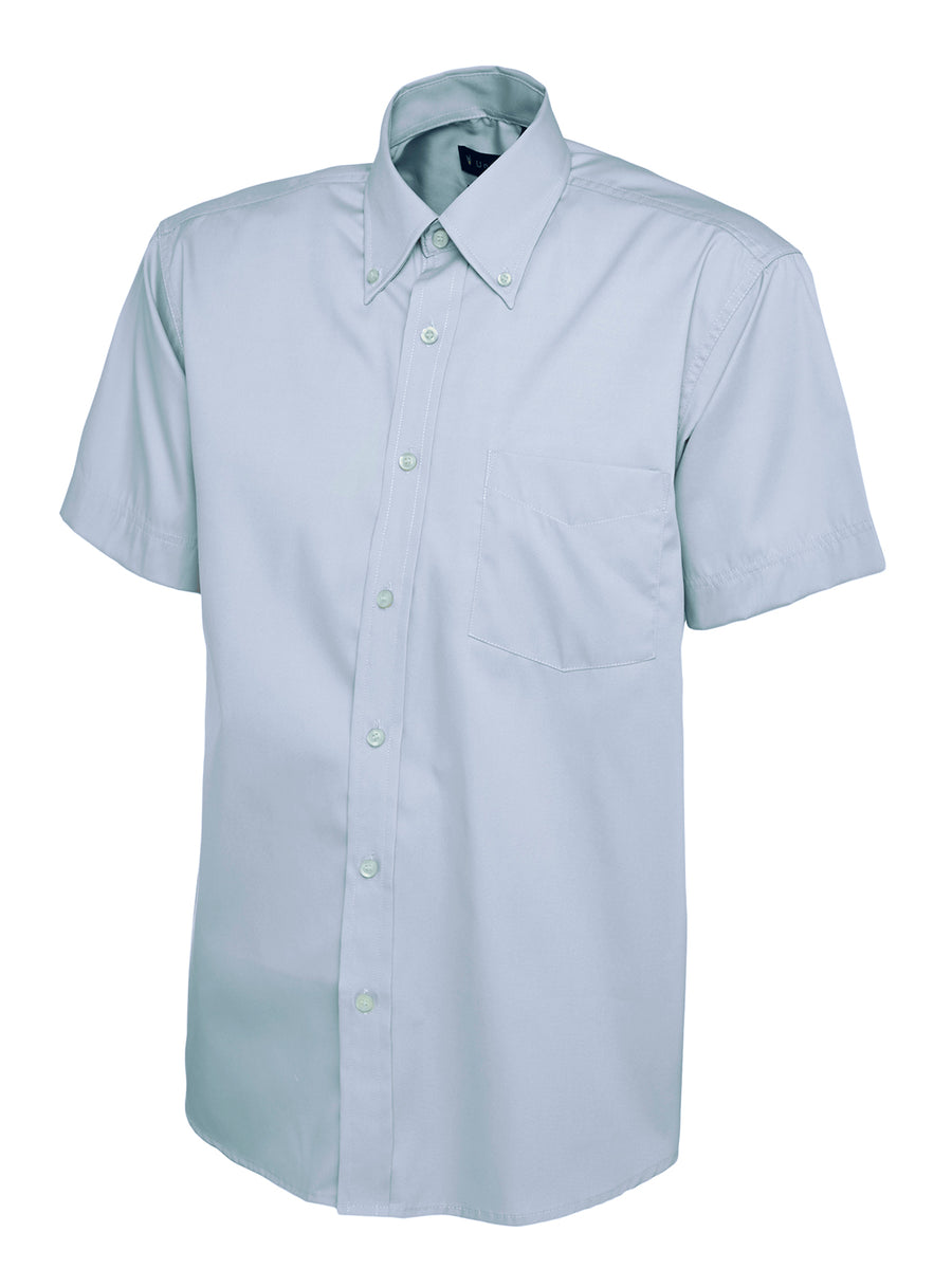 Mens Pinpoint Oxford Half Sleeve Shirt UC702 - Light Blue