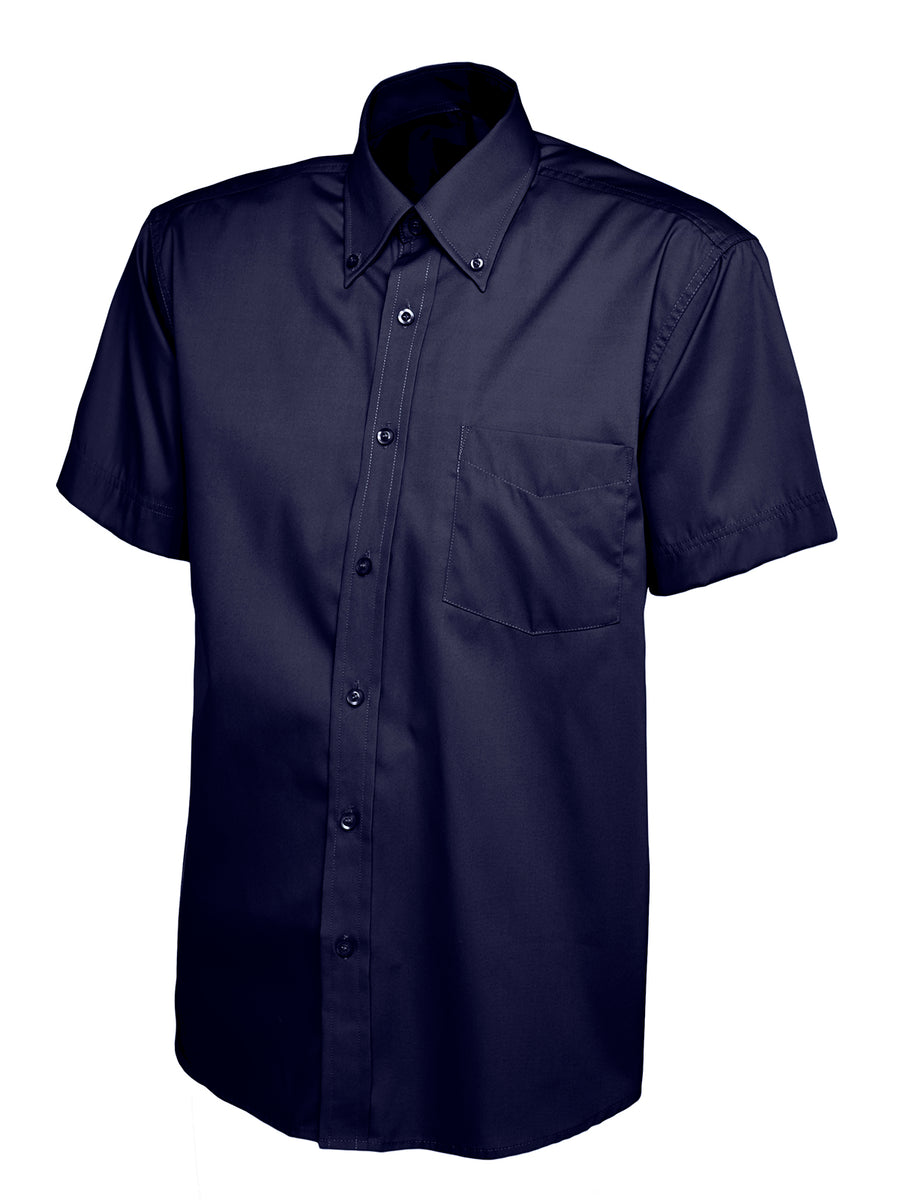 Mens Pinpoint Oxford Half Sleeve Shirt UC702 - Navy