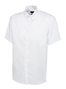 Mens Pinpoint Oxford Half Sleeve Shirt UC702 - White