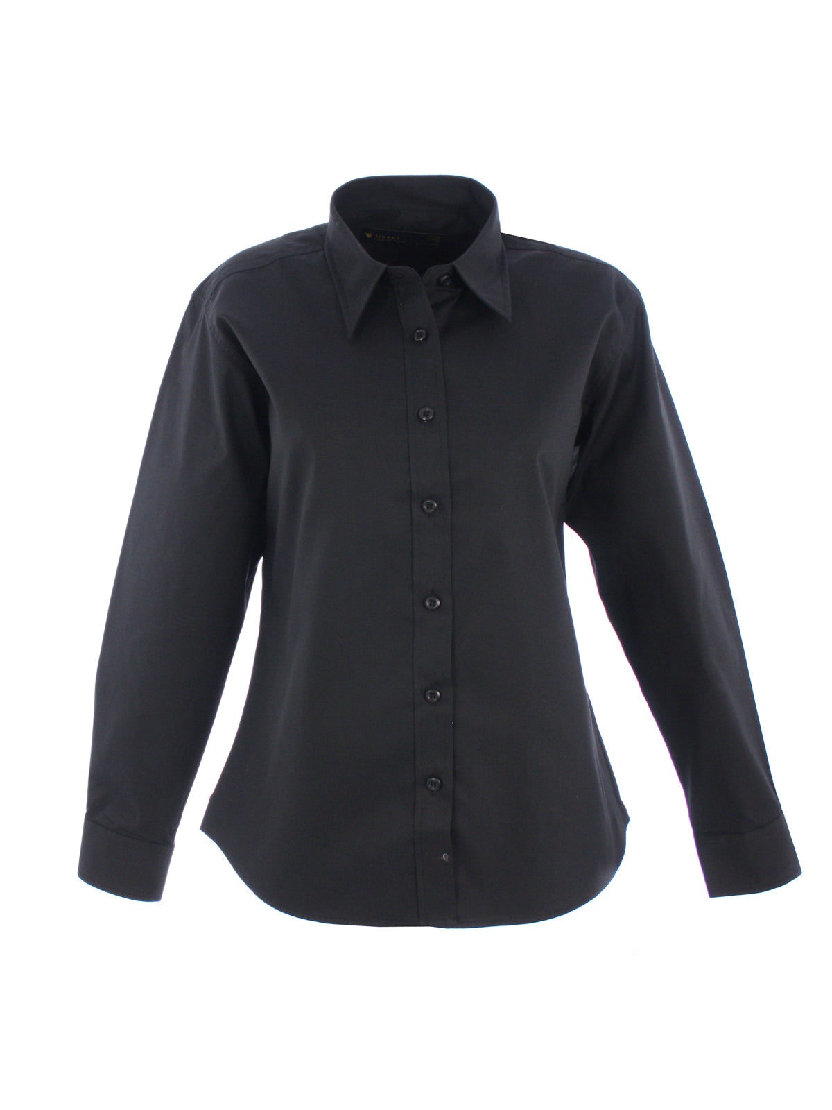Ladies Pinpoint Oxford Full Sleeve Shirt UC703 - Black