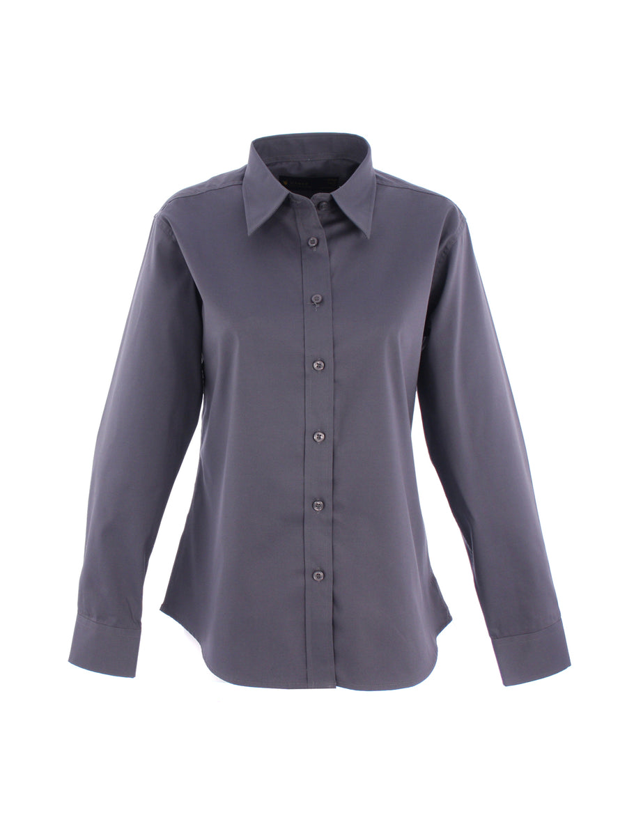 Ladies Pinpoint Oxford Full Sleeve Shirt UC703 - Charcoal