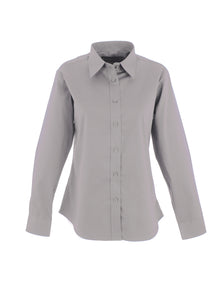Ladies Pinpoint Oxford Full Sleeve Shirt UC703 - Silver Grey