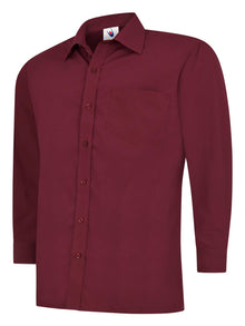 Mens Poplin Full Sleeve Shirt UC709 - Burgundy
