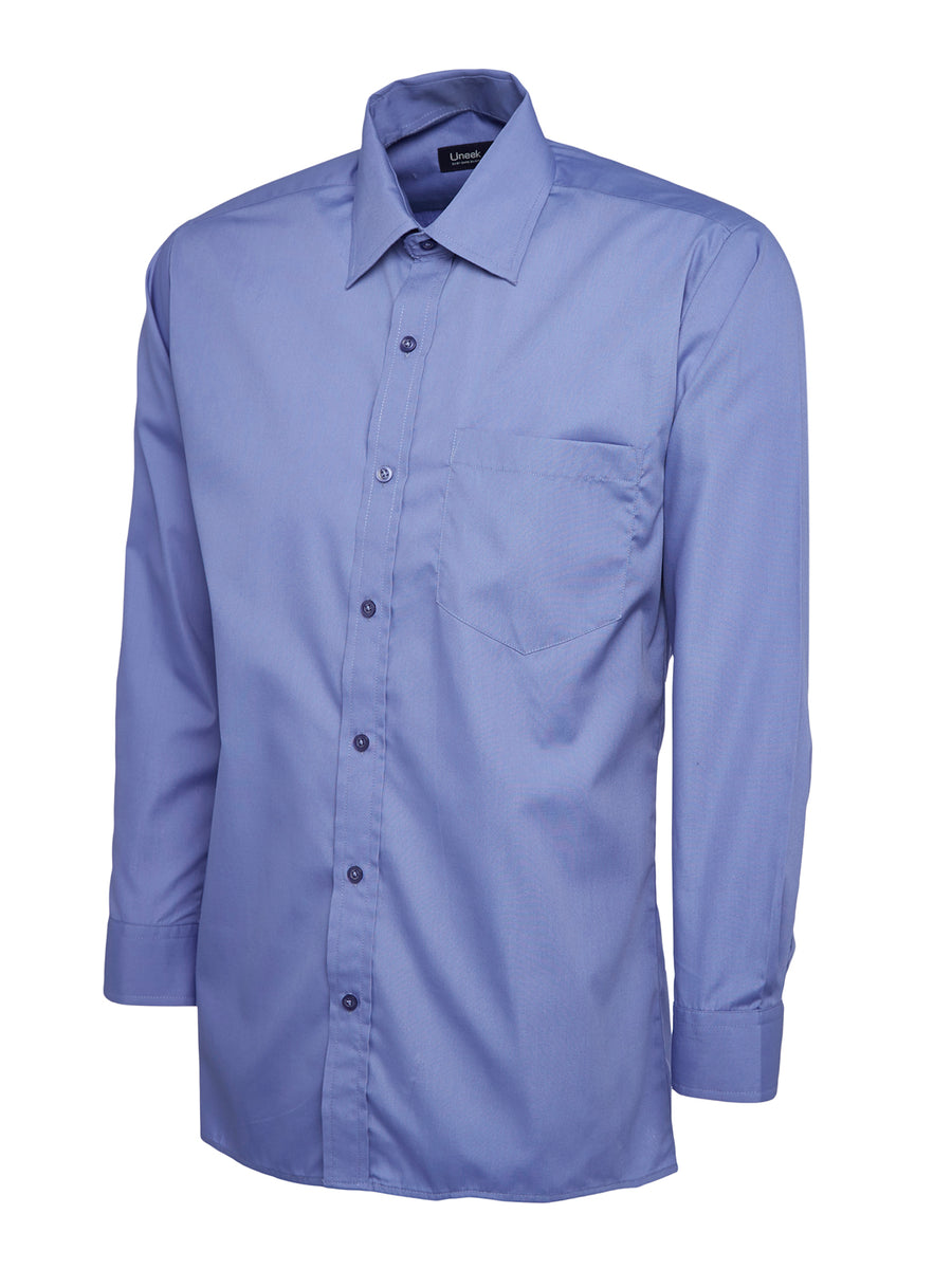 Mens Poplin Full Sleeve Shirt UC709 - Mid Blue