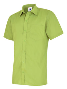 Mens Poplin Half Sleeve Shirt UC710 - Lime