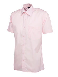 Mens Poplin Half Sleeve Shirt UC710 - Pink