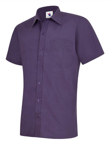 Mens Poplin Half Sleeve Shirt UC710 - Purple