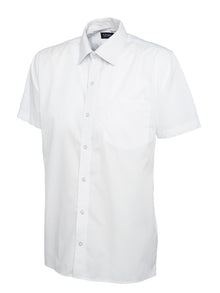 Mens Poplin Half Sleeve Shirt UC710 - White
