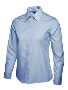 Ladies Poplin Full Sleeve Shirt UC711 - Light Blue