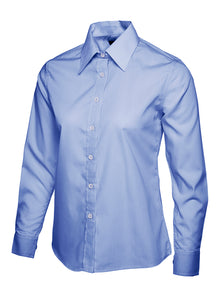 Ladies Poplin Full Sleeve Shirt UC711 - Mid Blue