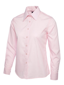 Ladies Poplin Full Sleeve Shirt UC711 - Pink