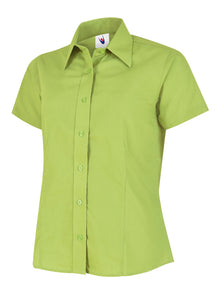 Ladies Poplin Half Sleeve Shirt UC712 - Lime