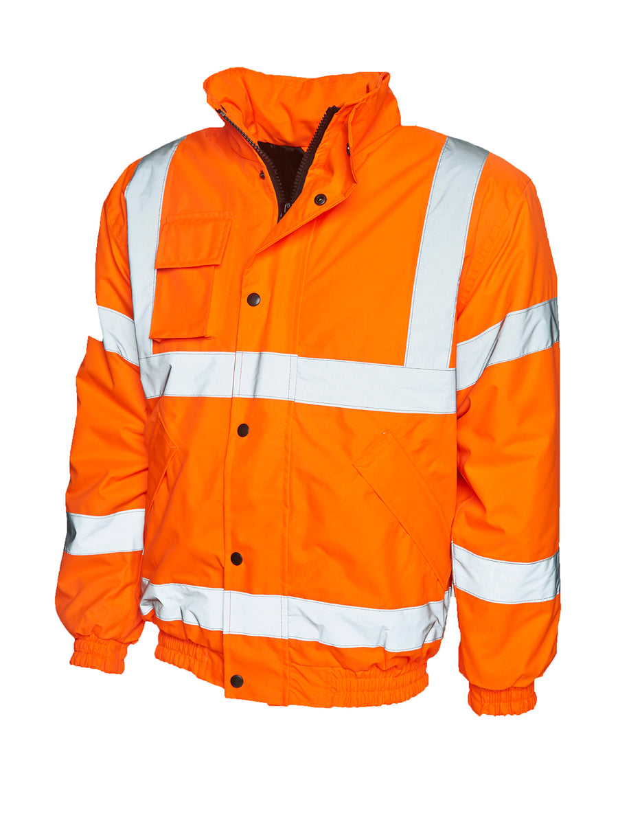 High Visibility Bomber Jacket UC804 - Orange