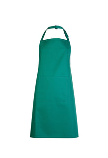 Bib Apron with Pocket UC940 - Bottle Green
